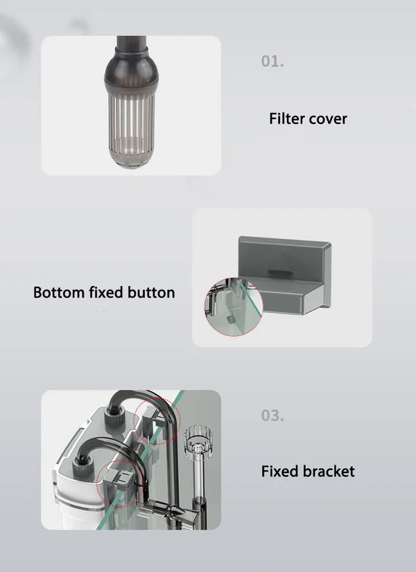 Filtru Acvariu SUNSUN XBL 300 – Filtrare Triple Etapa si Aerare Naturala pentru Acvarii pana la 100L