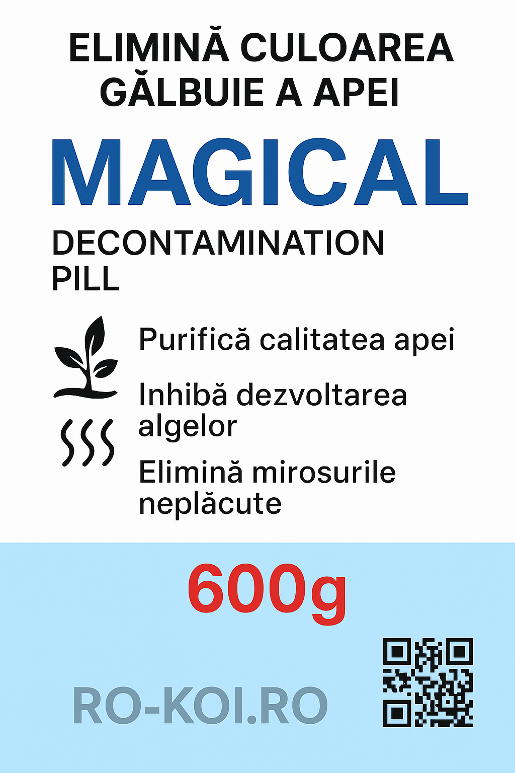 Purificator biologic acvariu 600g – apa limpede, fara mirosuri, nitriti sau alge | Compatibil 100–150L