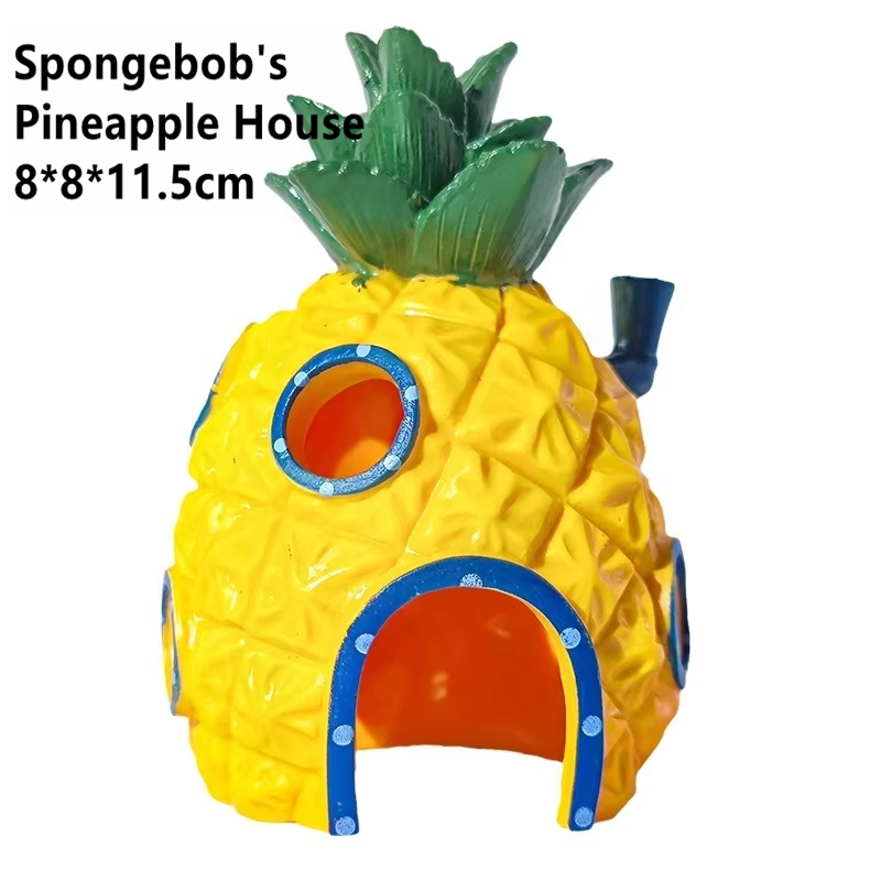 Ornament Acvariu Casuta Ananas SpongeBob – Decor Tematic Sigur pentru Pesti | Ideal pentru Acvarii Copii si Adulti