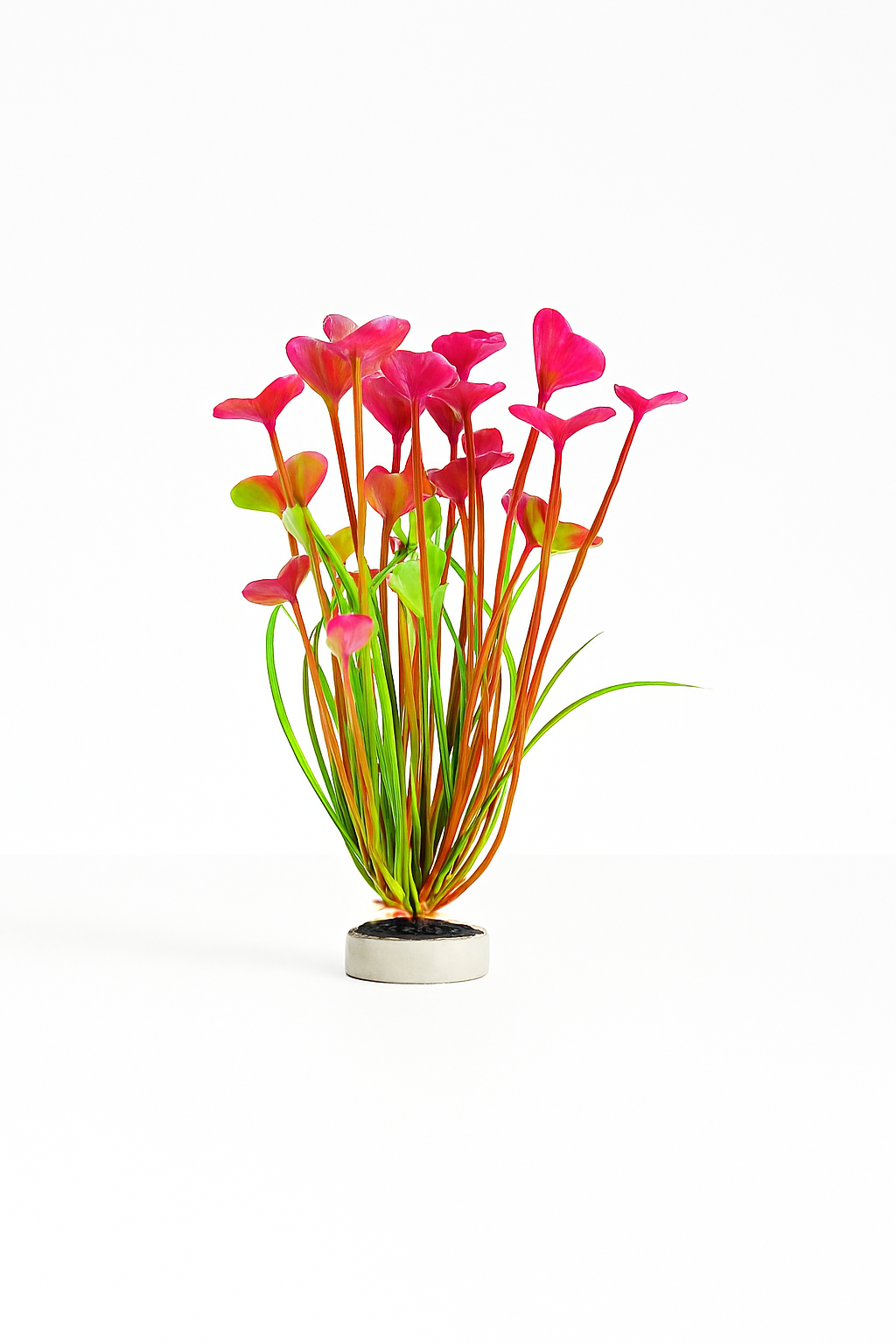 Planta Artificiala pentru Acvariu – Frunze Roz si Verzi, Decor Natural, Non-Toxic
