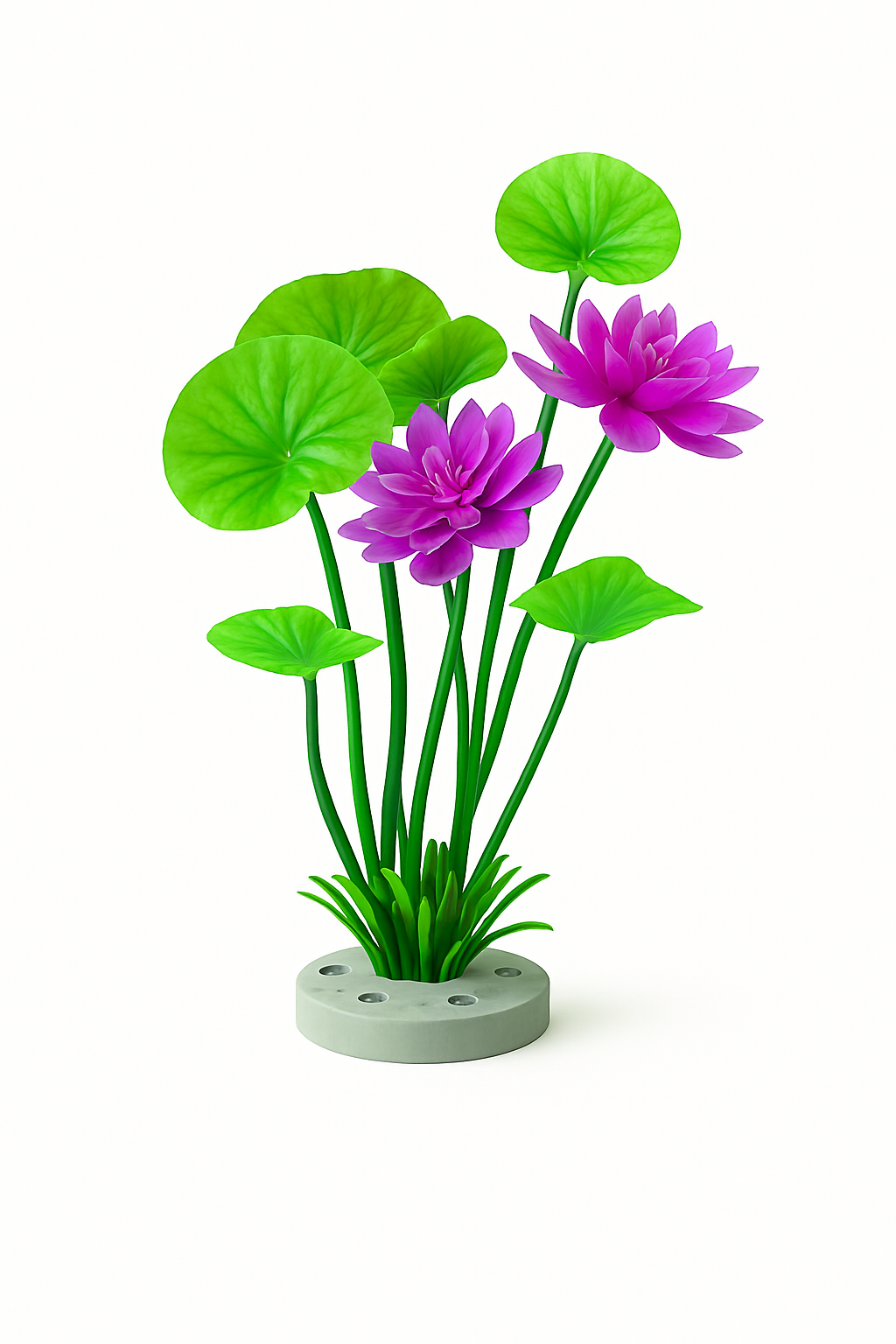 Planta Artificiala Lotus Rosu pentru Acvariu – Decor Realist, Non-Toxic, 20cm