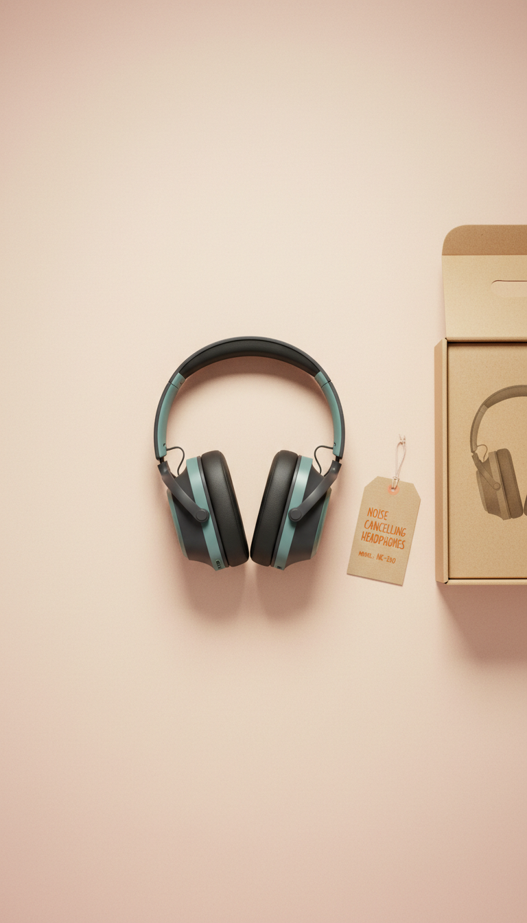 Noise-cancelling headphones with comfort padding