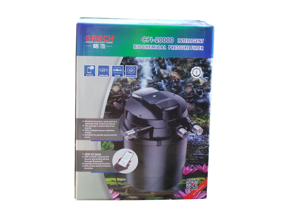 Set filtrare iaz CPI20000T cu UV de 36w+pompa submersibila CPF 12000+accesorii furtun incluse