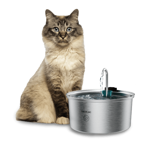 Fântână automată pentru animale 3,2 L – inox, design în cascadă, silențioasă, filtrare performantă