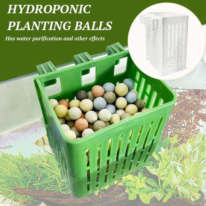 Ghiveci hidroponic pentru cultivarea plantelor in acvariu, Alb