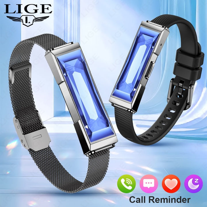 LIGE BWDS03 Blue Diamonds – Smart Bracelet de Lux pentru Femei, Fitness Tracker, Monitorizare Sanatate, Bratara Inteligenta cu SDK & Functii Premium+bratara cadou