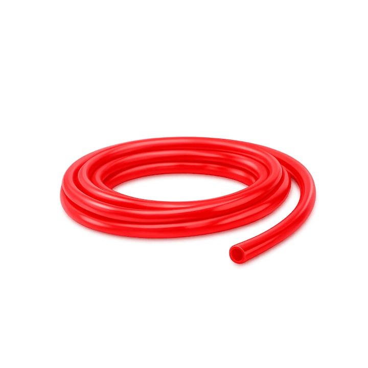 Furtun silicon aerare acvariu 4/6 mm, segment 5 m, rosu