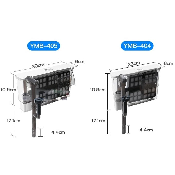 Filtru Acvariu YMB-404 – 10W, 750L/h, Silentios, Compact, Ideal pentru Acvarii Medii, Oxigenare si Filtrare Eficienta YEE