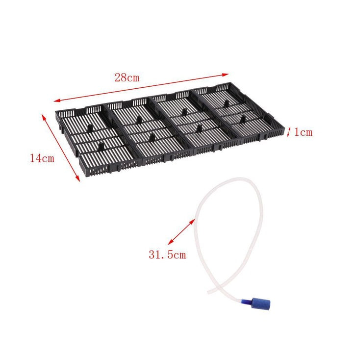 Filtru de Fund Acvariu RS‑24P – Placa Mare 24X28×14×1 cm, Tub 51,5cm, Instalare Usoara, Filtrare Biologica Naturala, Debit Ridicat