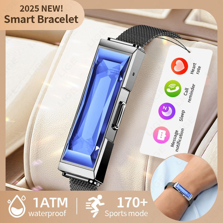 LIGE BWDS03 Blue Diamonds – Smart Bracelet de Lux pentru Femei, Fitness Tracker, Monitorizare Sanatate, Bratara Inteligenta cu SDK & Functii Premium+bratara cadou