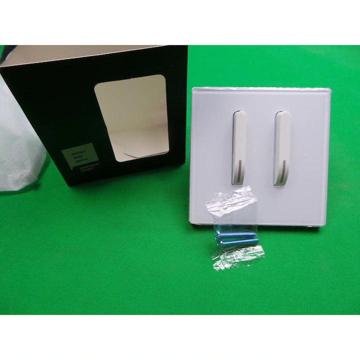Intrerupator modern, design clape pian, 220V, 10A, 2 clapete pian, UE standard, Intrerupatoar de perete, alb