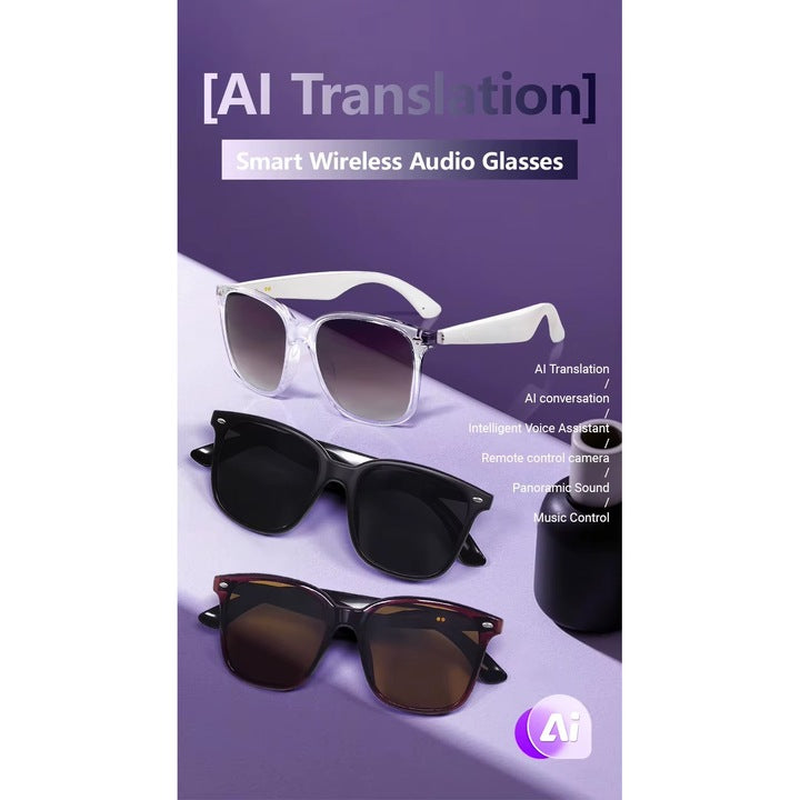 Ochelari Smart LIGE cu Bluetooth – Apelare Wireless, Muzica, AI, Asistent Vocal, Design Transparent Premium