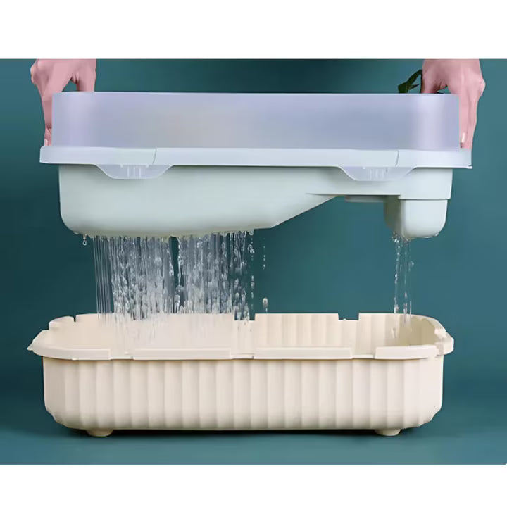 Acvariu SunSun FG-U5 pentru testoase – 50 cm, separare uscat/umed, design ecologic si intretinere usoara