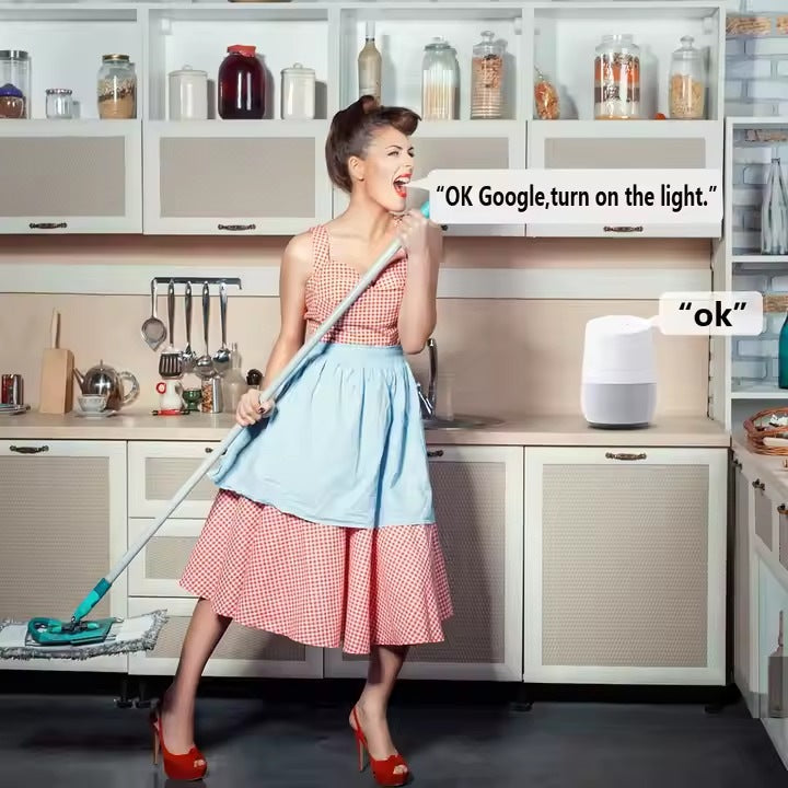 Intrerupator smart, Tuya Smart Life, Home Light Switch, control vocal APP, wi-fi 2, 4GHz+bluetooth, N+L, 2 butoane, compatibil Alexa si Google assistant, sticla securizata, auriu