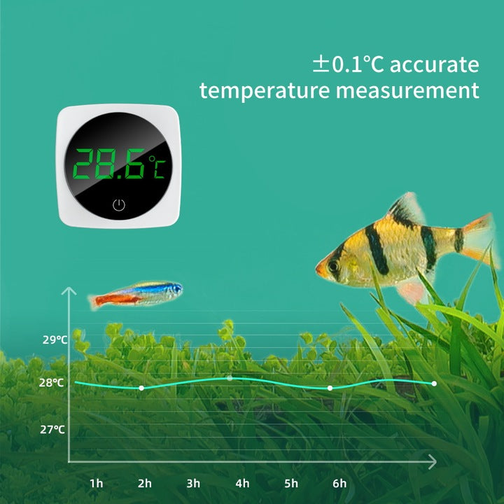 Termometru Digital LED pentru Acvariu – Afisaj Clar, Design Compact, Masurare Precisa, Fara Fire