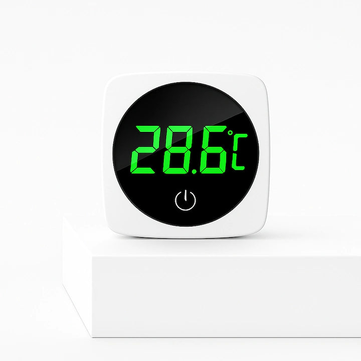 Termometru Digital Acvariu YEE YWD‑030, Afisaj LED Verde, Montare Externa, Masurare Precisa, Design Compact
