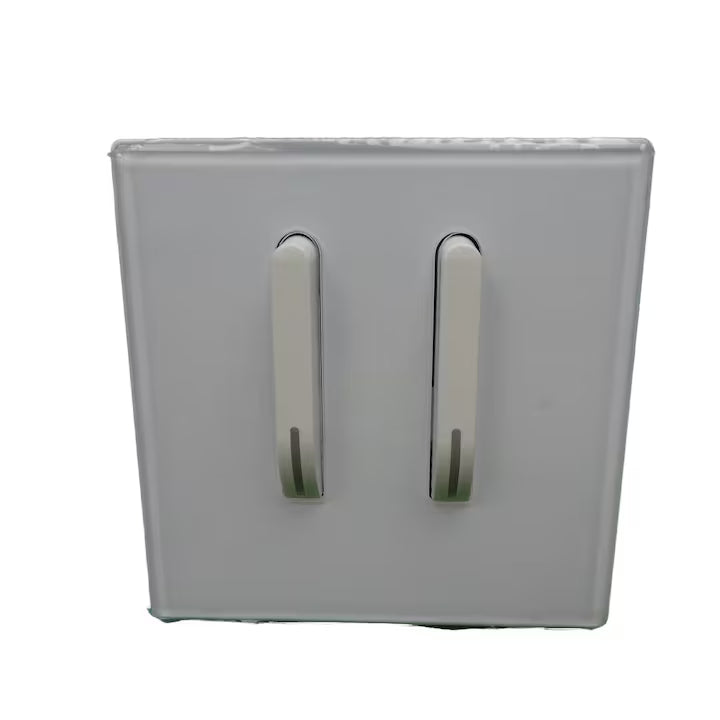 Intrerupator modern, design clape pian, 220V, 10A, 2 clapete pian, UE standard, Intrerupatoar de perete, alb
