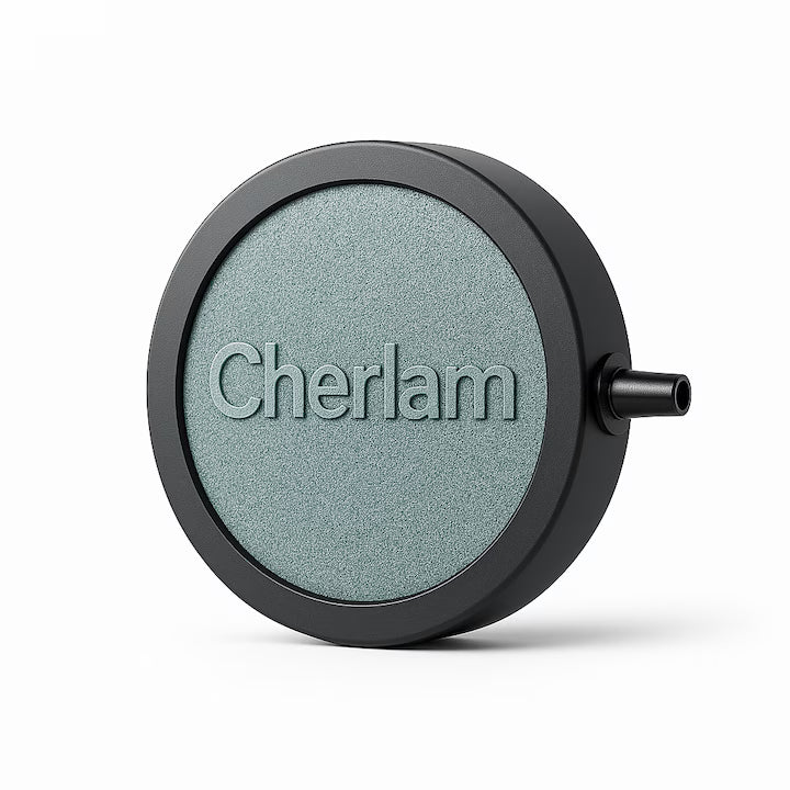 Disc Nano Cherlam pentru Oxigenare Acvariu – 100mm, ABS Semi‑Permeabil, Bule Fine, Pentru Acvarii 90–180cm