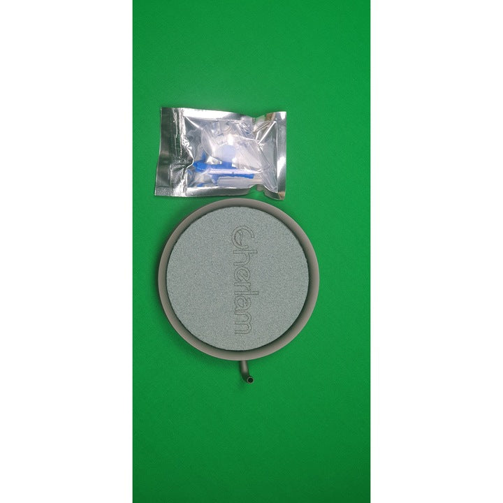 Disc Nano Cherlam pentru Oxigenare Acvariu – 100mm, ABS Semi‑Permeabil, Bule Fine, Pentru Acvarii 90–180cm