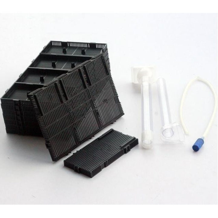 Filtru de Fund Acvariu RS‑24P – Placa Mare 24X28×14×1 cm, Tub 51,5cm, Instalare Usoara, Filtrare Biologica Naturala, Debit Ridicat
