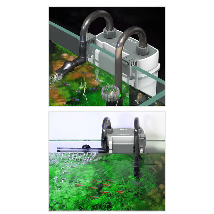 SUNSUN XBL-600 – Filtru extern cu 3 etape de filtrare pentru acvarii 85–200L | Aerare naturala si consum redus