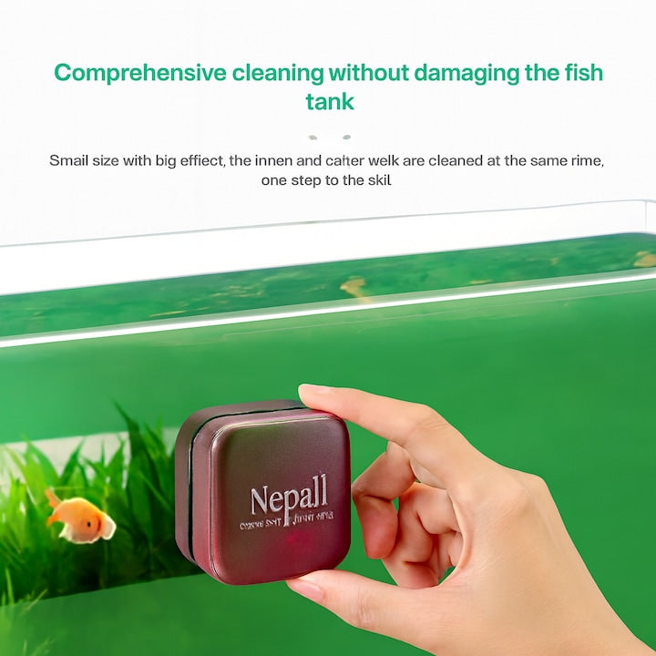 Perie Magnetica Acvariu Nepall – Magnet 2000GS, Curatare Sticla & Acril, Scraper Dual, Eco-Friendly, Rezistenta 105°C